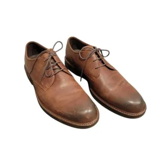 Ecco Lace Up Shoes Men's Leather Brown Burnished Toe Lace Up Sz US 12/EU 46