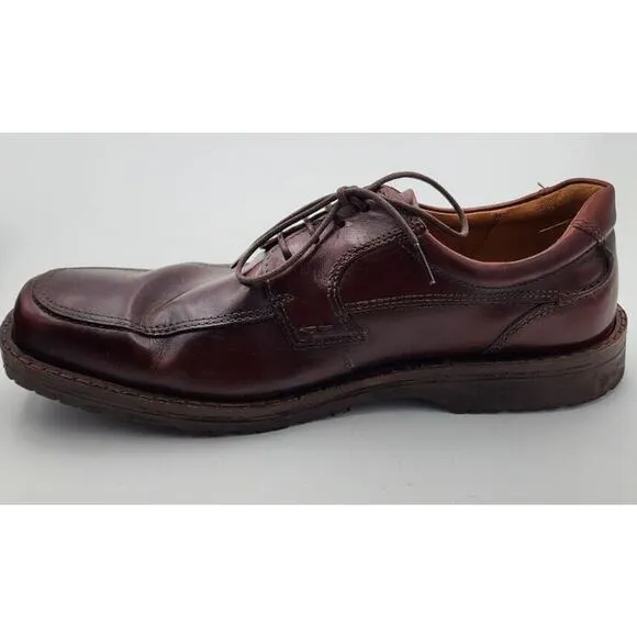 Ecco Mens Size 46 EU 12 US EUC Extra Wide Seattle Brown Leather Vibram Oxfords