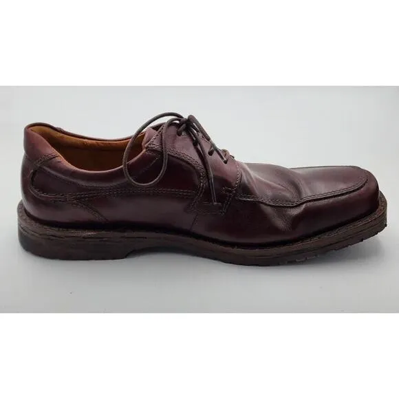 Ecco Mens Size 46 EU 12 US EUC Extra Wide Seattle Brown Leather Vibram Oxfords