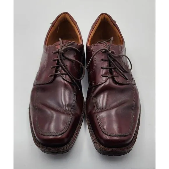 Ecco Mens Size 46 EU 12 US EUC Extra Wide Seattle Brown Leather Vibram Oxfords