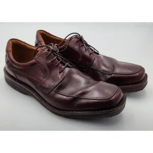 Ecco Mens Size 46 EU 12 US EUC Extra Wide Seattle Brown Leather Vibram Oxfords