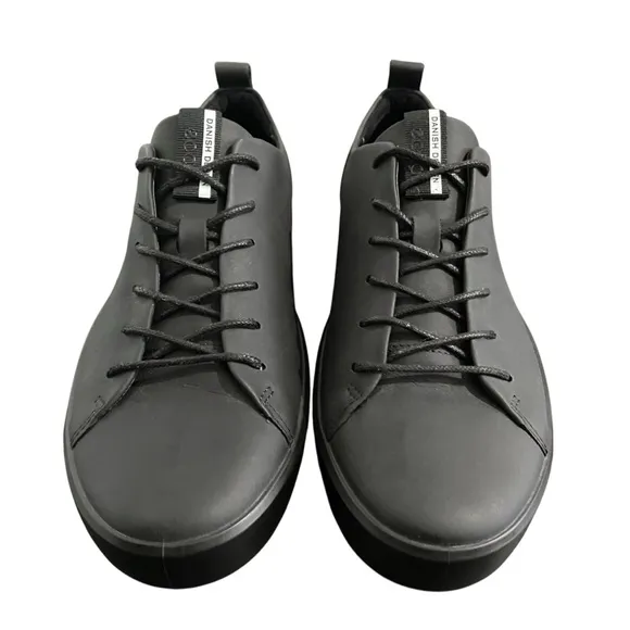 Ecco Soft 8 Leather Sneakers Black Danish Design Like New