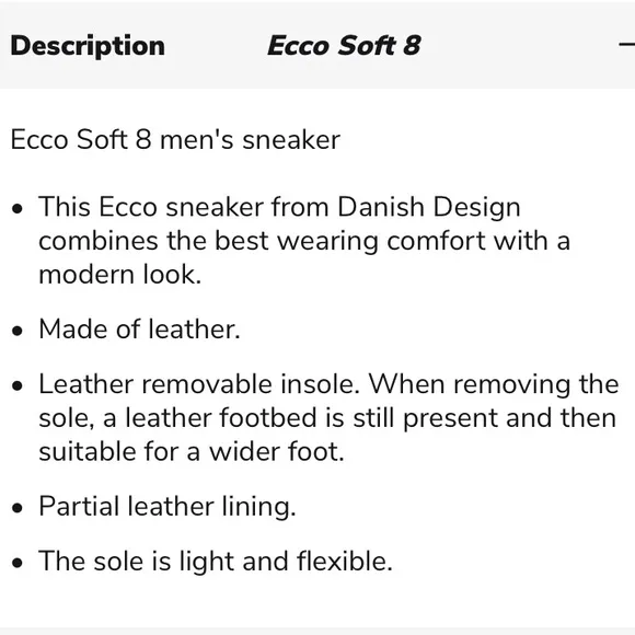 Ecco Soft 8 Leather Sneakers Black Danish Design Like New