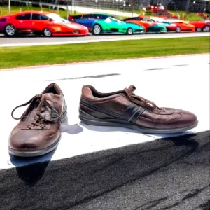 Ecco sz 13 Men's Brown Leather Driving Shoes Classic