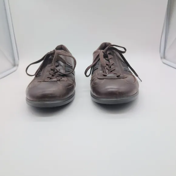 Ecco sz 13 Men's Brown Leather Driving Shoes Classic