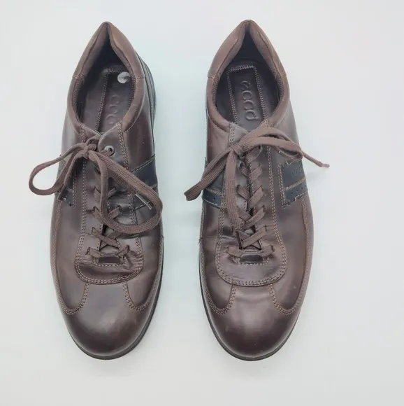 Ecco sz 13 Men's Brown Leather Driving Shoes Classic