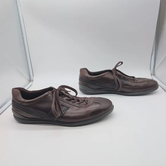 Ecco sz 13 Men's Brown Leather Driving Shoes Classic