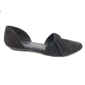 Eileen Fisher Black Hilly Suede d'Orsay Shoes Low Heel Sz 8.5 Wedge Modern