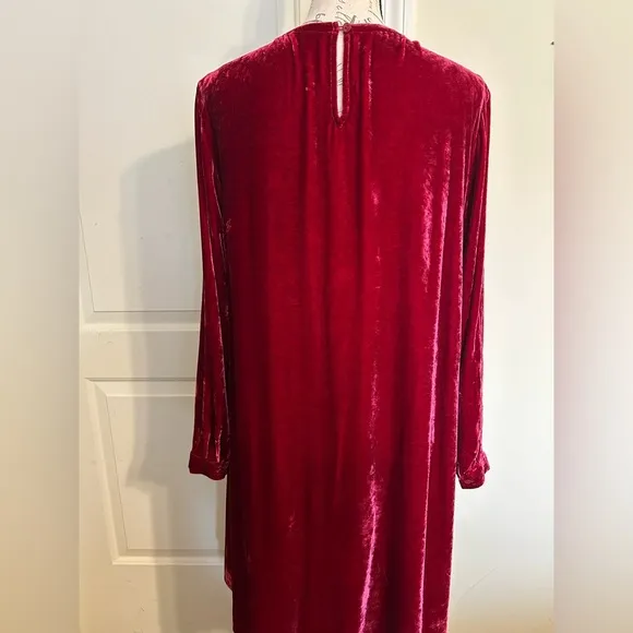 Eileen Fisher Classic Red Velvet Dress