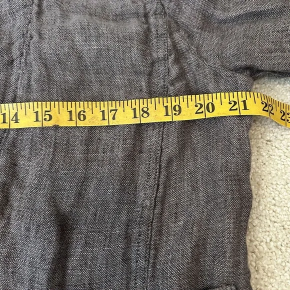 Eileen Fisher Women’s Linen Blazer Jacket Buttons Brown Medium