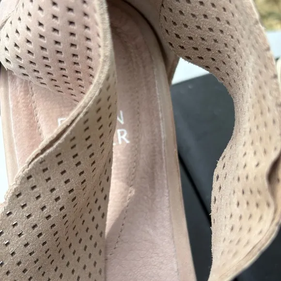 Eileen Fisher Women's Sport Perforated Nubuck Leather Platform Sandals | Barley