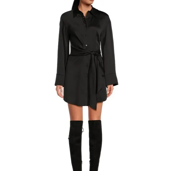 Elegant Black Shirt Dress
