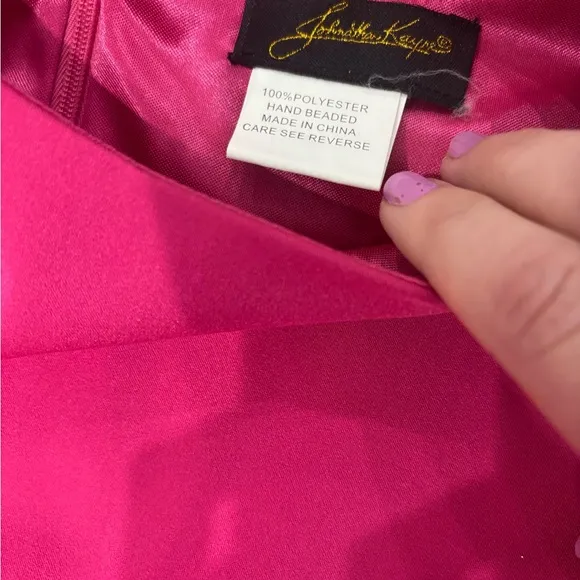 Elegant Pink Cape Sleeve Dress NWT
