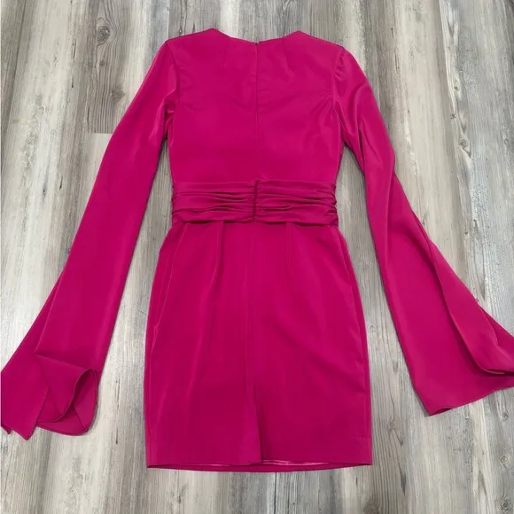 Elegant Pink Cape Sleeve Dress NWT