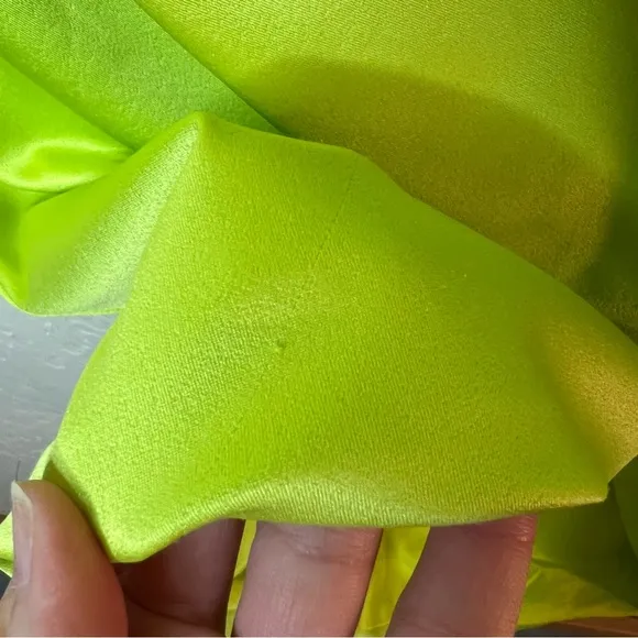 Eliat Elegant Lime Green One-Shoulder Dress Medium