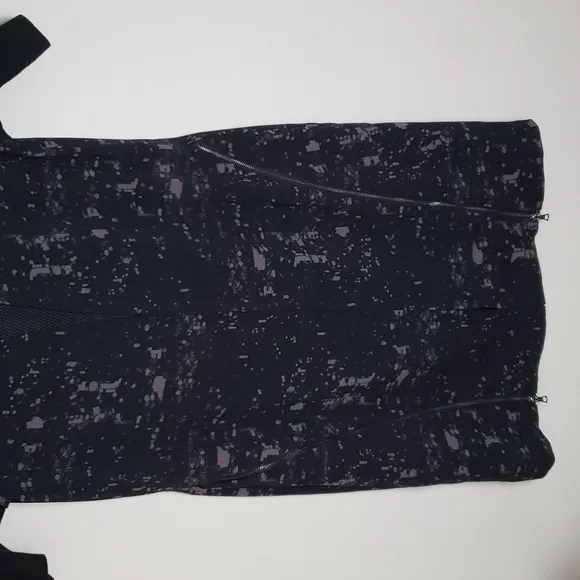 Elie Tahari black and white dress, netting, classic black, cocktail dress, Sz M