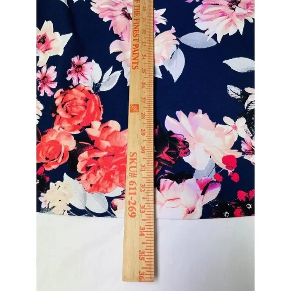 Eliza J Sheath Dress 10 Floral Bell Sleeve Classic Stretch Casual Feminine Chic