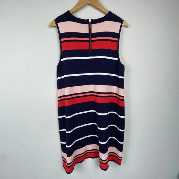 ELIZA J Striped Sleeveless Sheath Dress XL Rayon Blend Office Wear