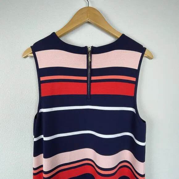 ELIZA J Striped Sleeveless Sheath Dress XL Rayon Blend Office Wear