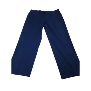 Emporio Armani Dress Pants Mens 56 Blue Virgin Wool Straight Flat Front Classic