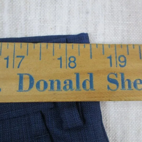 Emporio Armani Dress Pants Mens 56 Blue Virgin Wool Straight Flat Front Classic