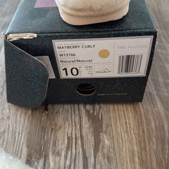 EMU Australia x Free people Mayberry Curly Sheepskin Slippers Women's Size US 10