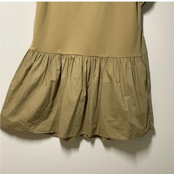 English Factory Tan Ruffle Sleeve babydoll modern feminine xs Dress