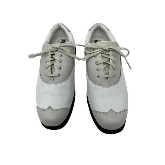 Etonic Golf Shoes Womens Size 6.5 White Waterproof Spikes