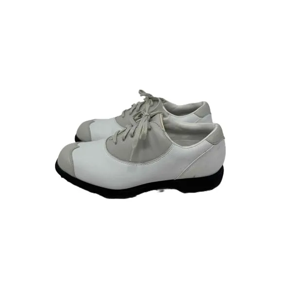 Etonic Golf Shoes Womens Size 6.5 White Waterproof Spikes