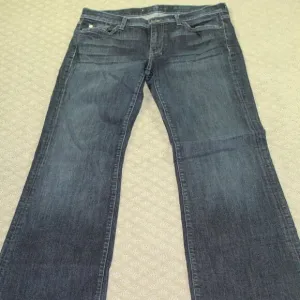 EUC 7 For All Mankind the Slim Trousers Low Rise Wide Leg 31 / 10
