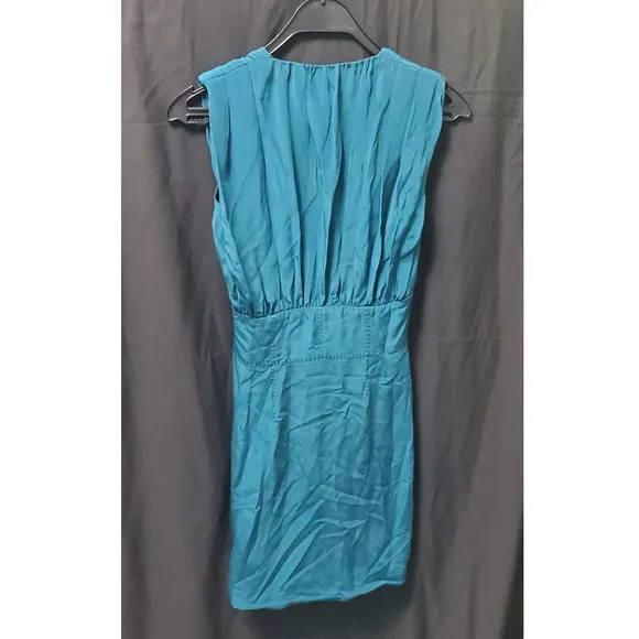 EUC! Domenico Vacca Beautiful Classic Designer Dress Solid Teal Shade Size 42IT