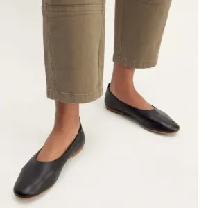 Everlane Ballet Flat The Day Glove Black Glove Italian Leather Shoe Women's 9.5
