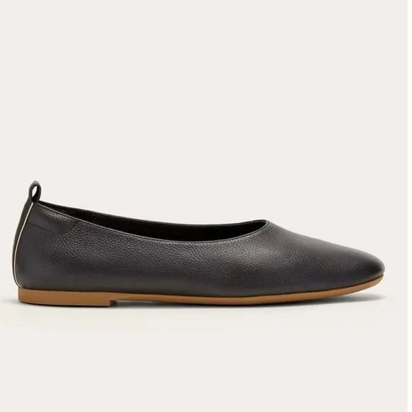 Everlane Ballet Flat The Day Glove Black Glove Italian Leather Shoe Women's 9.5