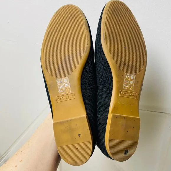 Everlane Day Glove Black Knit Flats size 8