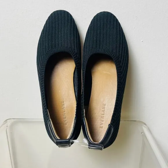 Everlane Day Glove Black Knit Flats size 8