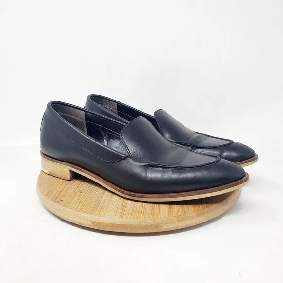 Everlane Modern Loafer Shoes Womens 7 Black Leather Slip On Pointed Toe