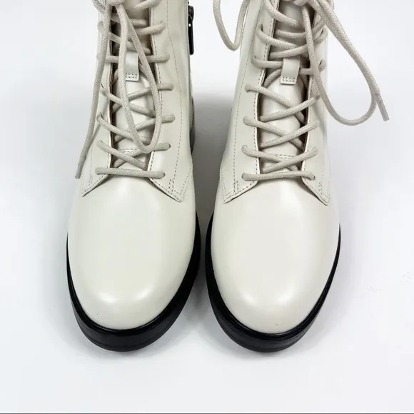 Everlane The Modern Utility Lace-Up Boot White Size 7 NEW