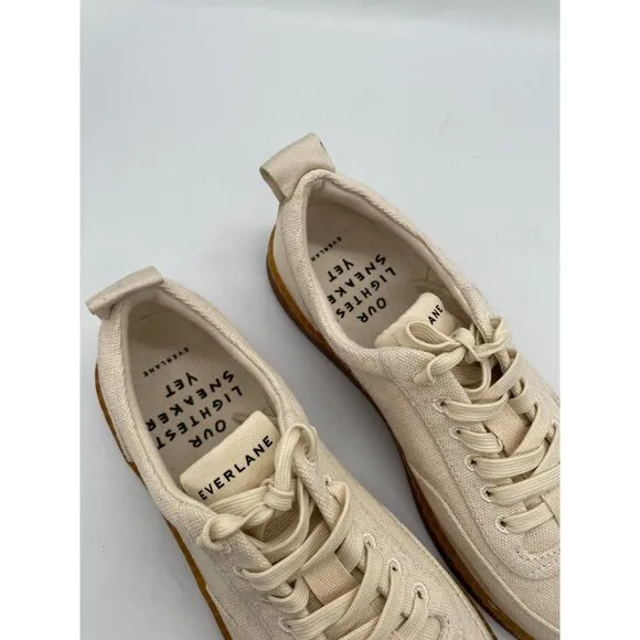 Everlane The Tread Bare Sneaker Womens Sz 10 Canvas Low Top Sneakers Retro