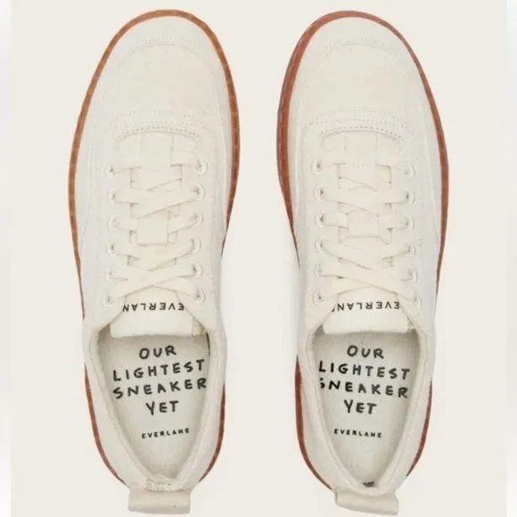 Everlane The Tread Bare Sneaker Womens Sz 10 Canvas Low Top Sneakers Retro