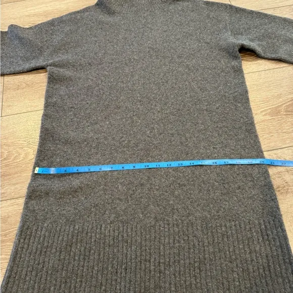 Everlane Women's Charcoal Turtleneck Sweater Dress, Size Medium, Charcoal Grey