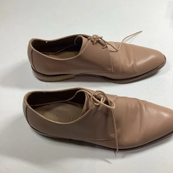 Everlane Womens Tan Khaki The Modern Oxford‎ Shoes Size 8 Made In Italy