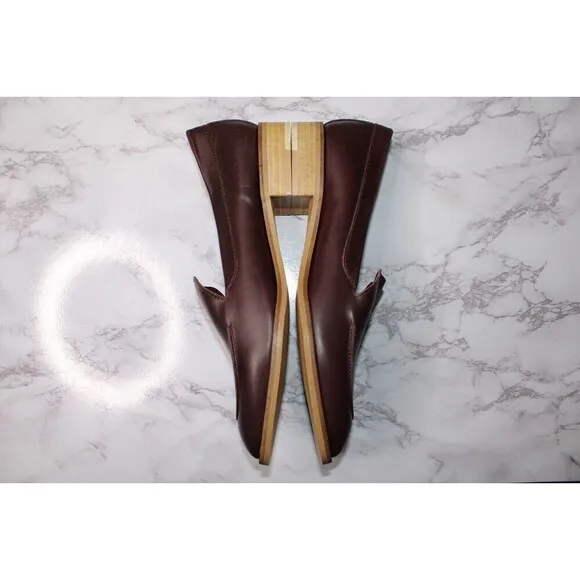 Everlane Womens The Modern Day Loafer Leather Burgundy Sz 10.5