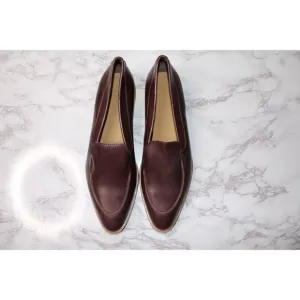 Everlane Womens The Modern Day Loafer Leather Burgundy Sz 10.5