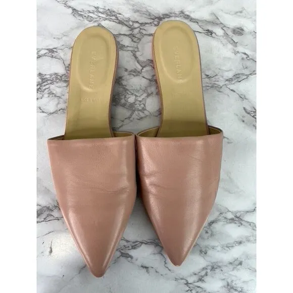 Everlane Womens The Modern Leather Pointy Flat Pink sz 10.5