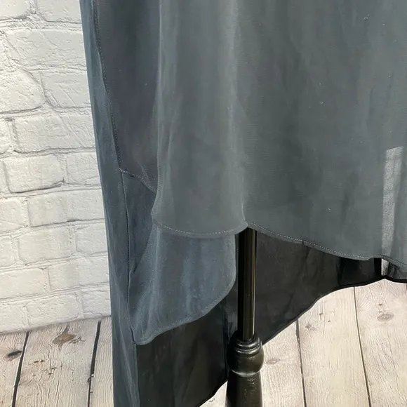 Express Asymmetrical Black Sheath Maxi Dress NWT XS Formal Little Black Dress