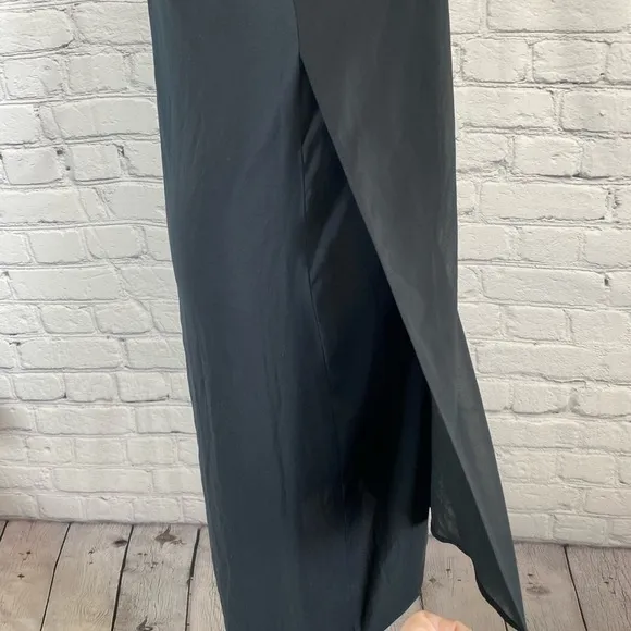 Express Asymmetrical Black Sheath Maxi Dress NWT XS Formal Little Black Dress