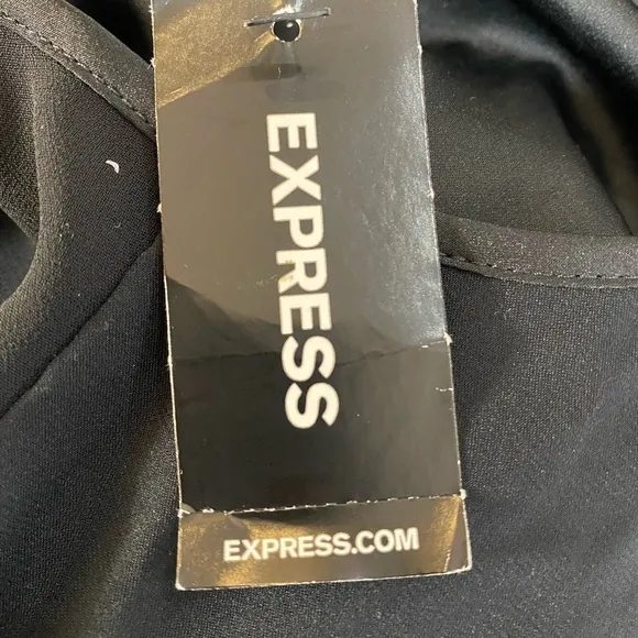 Express Asymmetrical Black Sheath Maxi Dress NWT XS Formal Little Black Dress