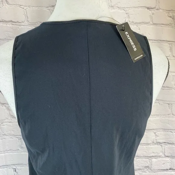 Express Asymmetrical Black Sheath Maxi Dress NWT XS Formal Little Black Dress