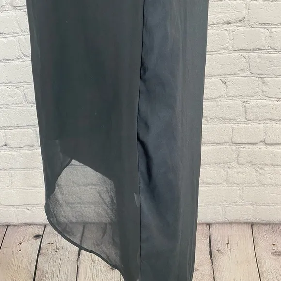 Express Asymmetrical Black Sheath Maxi Dress NWT XS Formal Little Black Dress