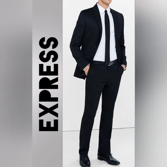 Express Producer men's dress pants black Black size 33 x 34 modern fit